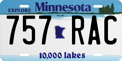 MN license plate 757RAC
