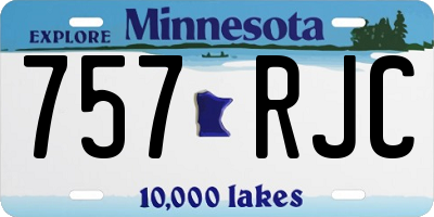 MN license plate 757RJC