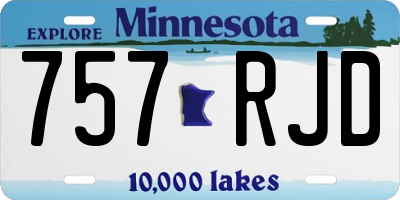 MN license plate 757RJD