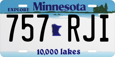 MN license plate 757RJI