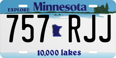 MN license plate 757RJJ