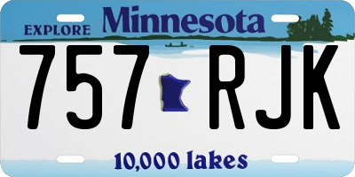 MN license plate 757RJK
