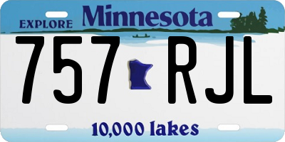 MN license plate 757RJL