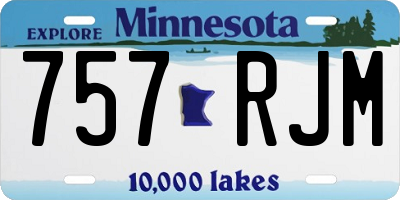MN license plate 757RJM