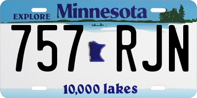 MN license plate 757RJN