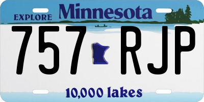 MN license plate 757RJP