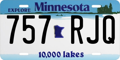 MN license plate 757RJQ