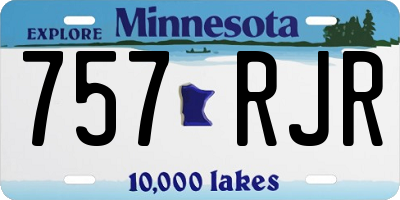 MN license plate 757RJR
