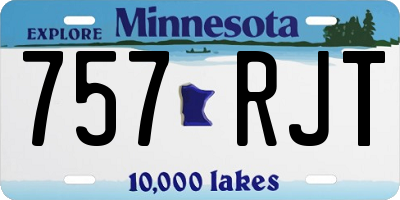 MN license plate 757RJT