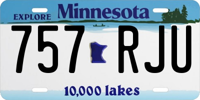 MN license plate 757RJU