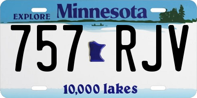 MN license plate 757RJV