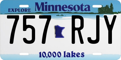 MN license plate 757RJY
