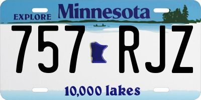 MN license plate 757RJZ