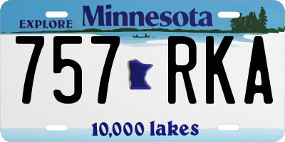 MN license plate 757RKA