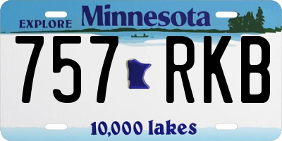 MN license plate 757RKB