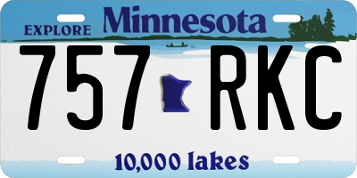 MN license plate 757RKC