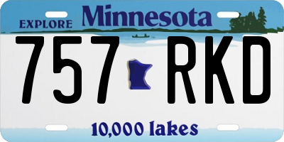 MN license plate 757RKD