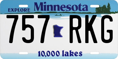 MN license plate 757RKG
