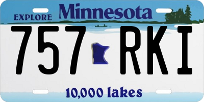 MN license plate 757RKI