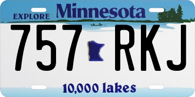 MN license plate 757RKJ