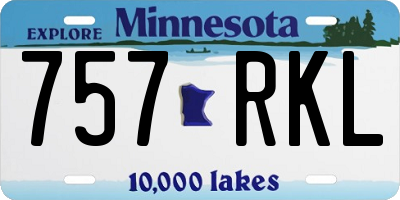 MN license plate 757RKL