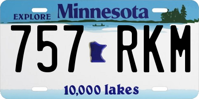 MN license plate 757RKM