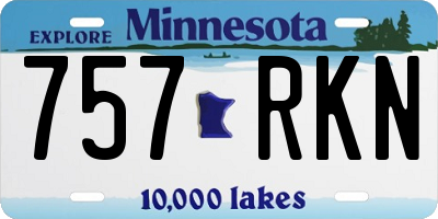 MN license plate 757RKN