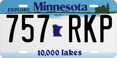 MN license plate 757RKP