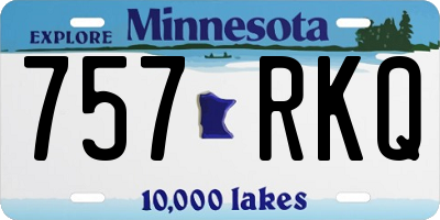 MN license plate 757RKQ
