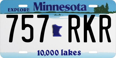MN license plate 757RKR