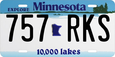 MN license plate 757RKS