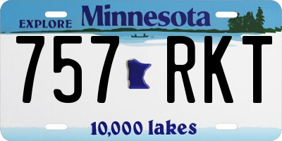 MN license plate 757RKT