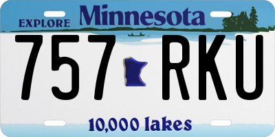 MN license plate 757RKU