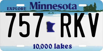 MN license plate 757RKV