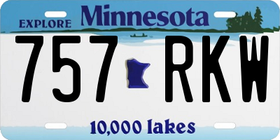 MN license plate 757RKW