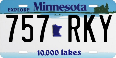 MN license plate 757RKY