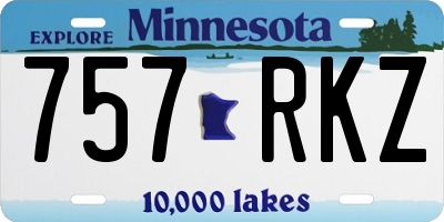 MN license plate 757RKZ