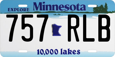 MN license plate 757RLB