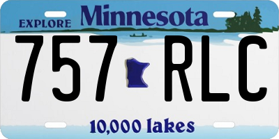 MN license plate 757RLC