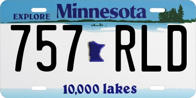 MN license plate 757RLD