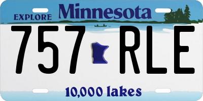 MN license plate 757RLE