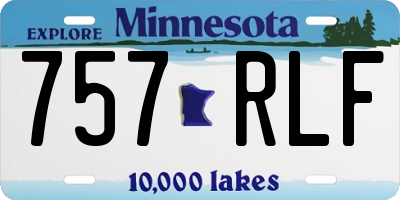 MN license plate 757RLF