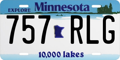 MN license plate 757RLG