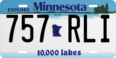 MN license plate 757RLI