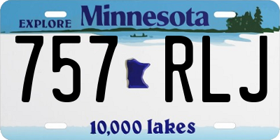 MN license plate 757RLJ