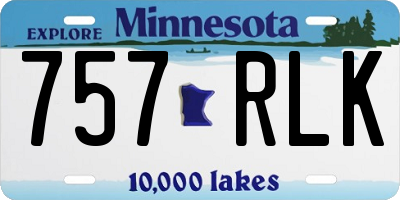 MN license plate 757RLK