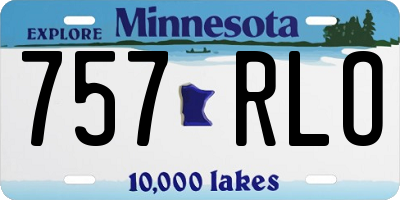 MN license plate 757RLO