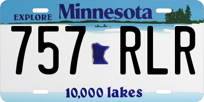 MN license plate 757RLR
