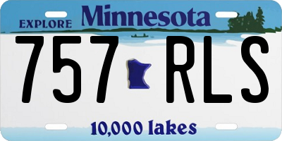 MN license plate 757RLS