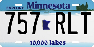 MN license plate 757RLT